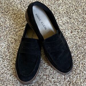 Anne Klein Women’s Black Suede Loafers